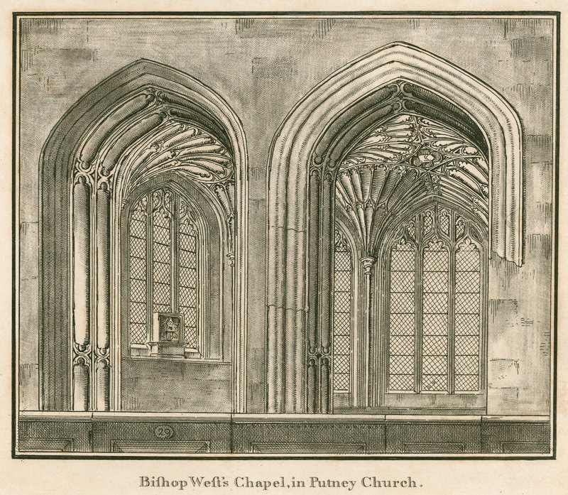 Bishop Wests Kapel, Putney Kerk, Londen door English School