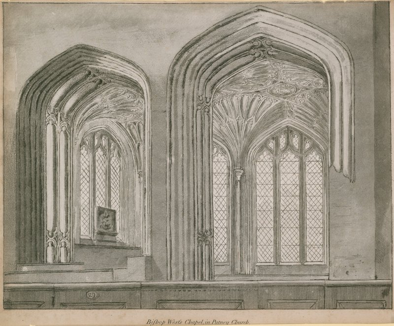 Bisschop Wests kapel in de kerk van Putney door English School