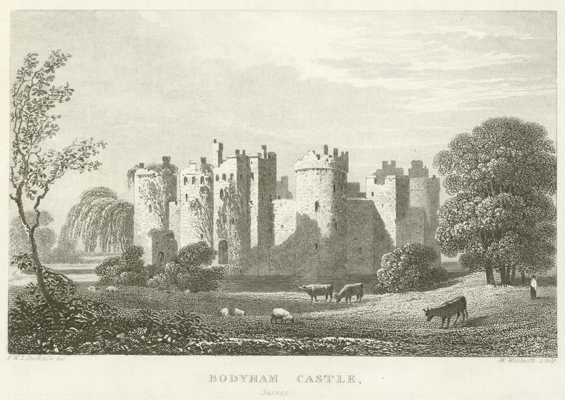 Bodyham Kasteel, Sussex door English School