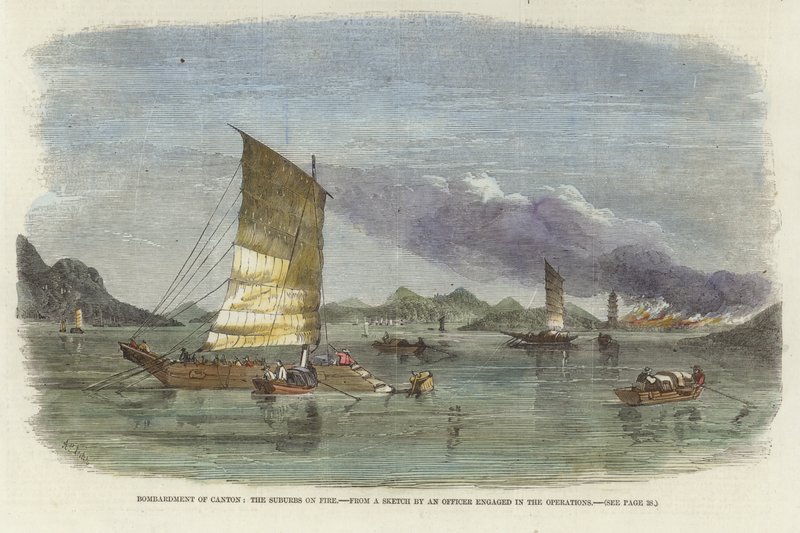 Bombardement van Canton door English School