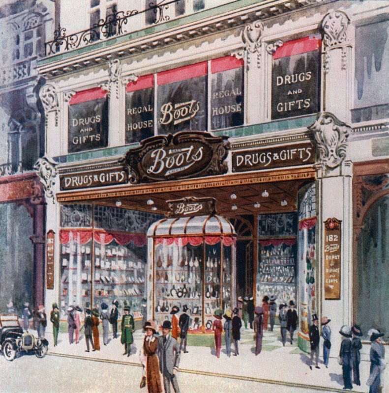 Filiaal van Boots op 182 Regent Street door English School