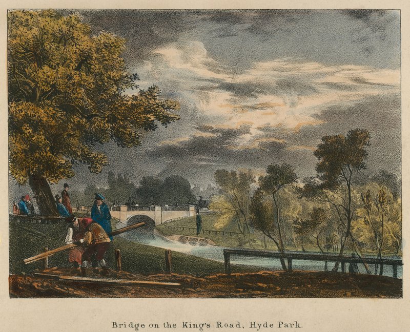 Brug op de Kings Road, Hyde Park, Londen door English School