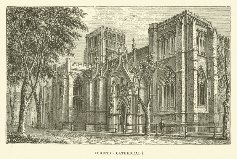 Kathedraal van Bristol (gravure) door English School