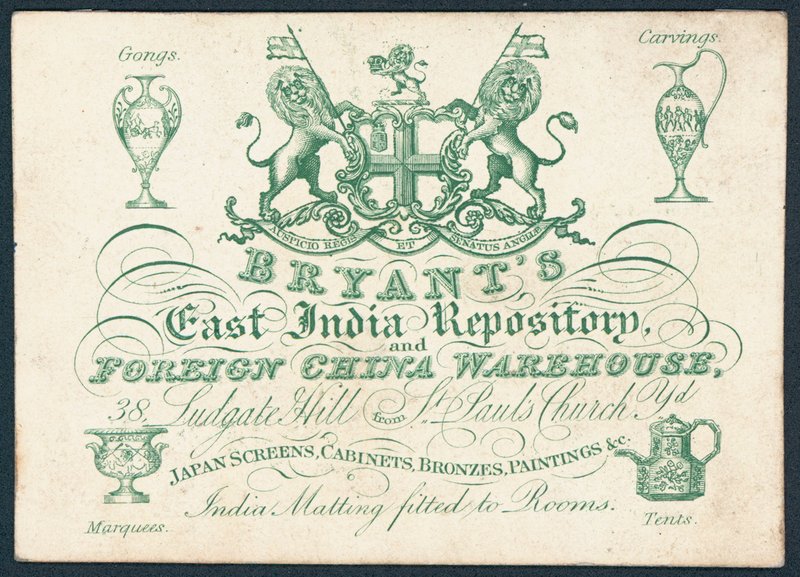 Bryants, Oost-Indische Repository en buitenlandse porseleinwinkel door English School