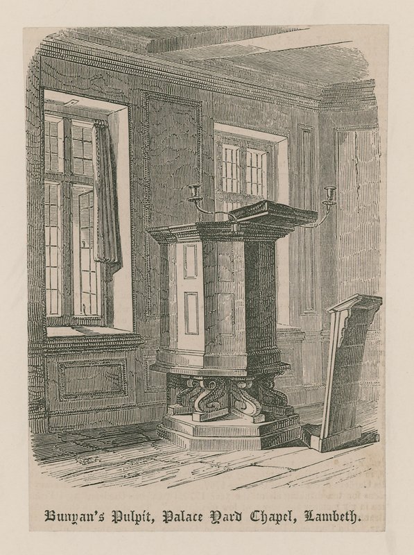 Bunyans Preekstoel, Paleis Hof Kapel, Lambeth door English School