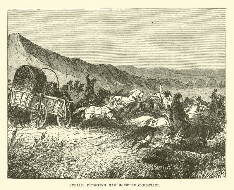 Buriats begeleiden Mademoiselle Christiani door English School