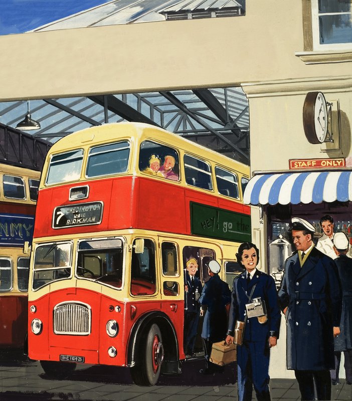 Buschauffeurs en conducteurs door English School
