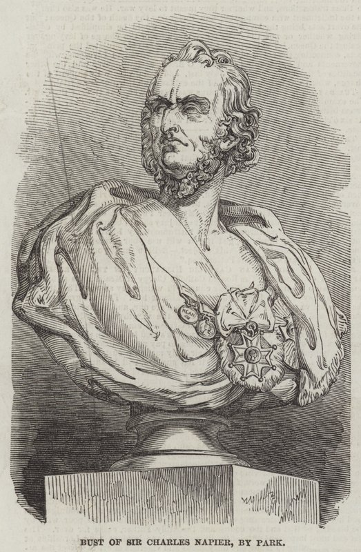 Buste van Sir Charles Napier, door Park door English School