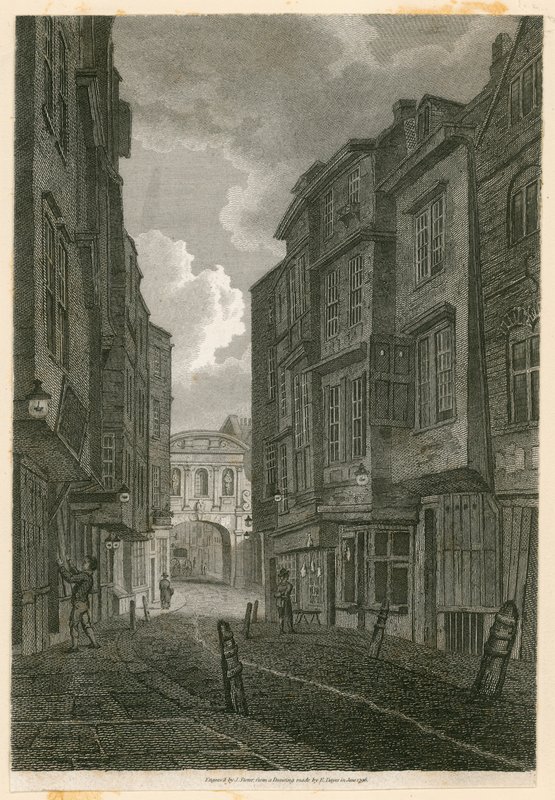 Butcher Row, gezien vanaf Temple Bar door English School