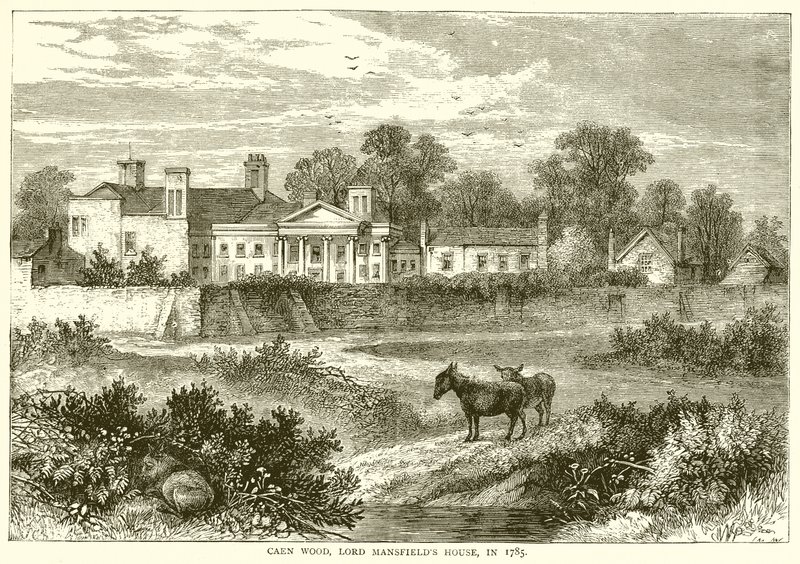 Caen Wood, Huis van Lord Mansfield in 1785 door English School