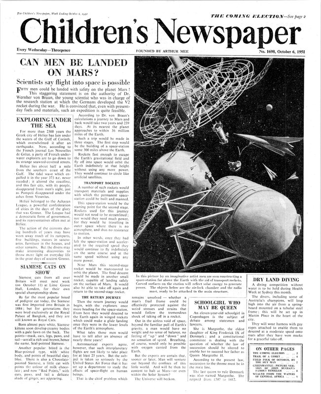 Kan de mens op Mars landen, voorpagina van 
