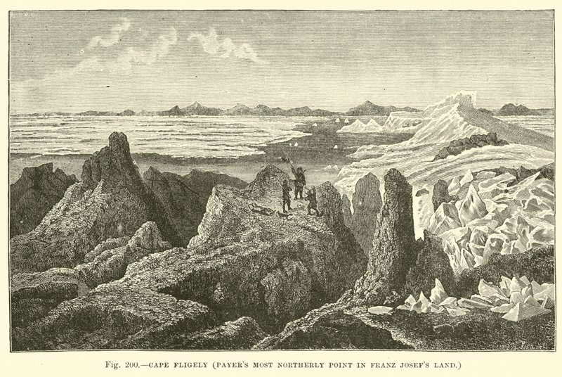 Kaap Fligely, Payers meest noordelijke punt in Franz Josefs Land door English School