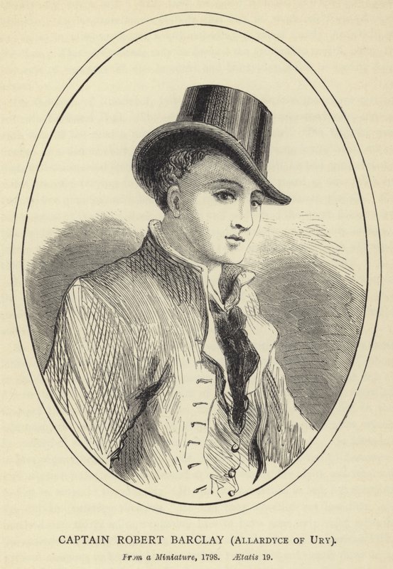 Kapitein Robert Barclay, Allardyce van Ury, naar een miniatuur, 1798, Aetatis 19 door English School