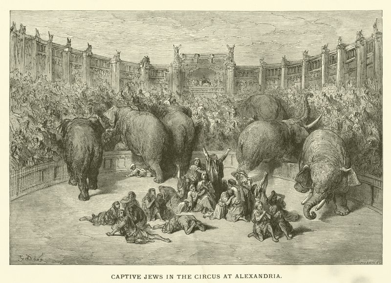 Gevangen Joden in het Circus van Alexandrië door English School