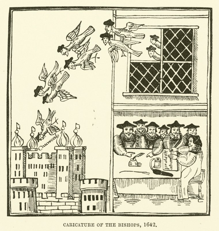 Karikatuur van de bisschoppen, 1642 door English School