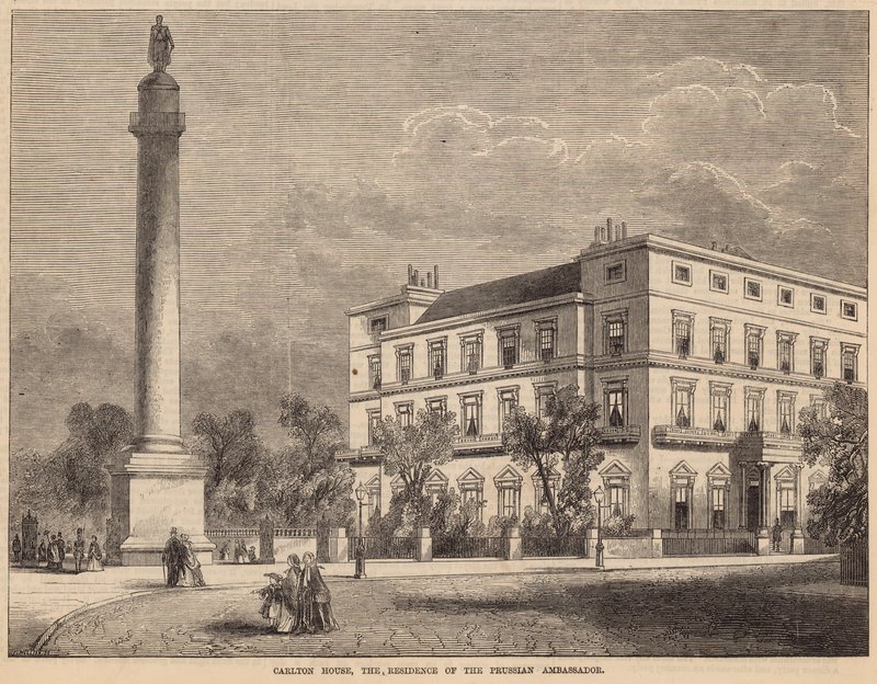 Carlton House, de residentie van de Pruisische ambassadeur door English School