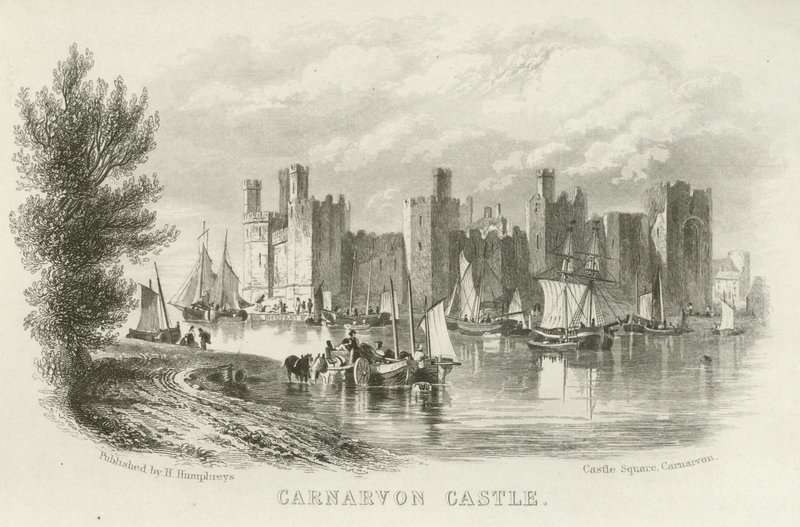 Carnarvon Castle, Noord-Wales door English School