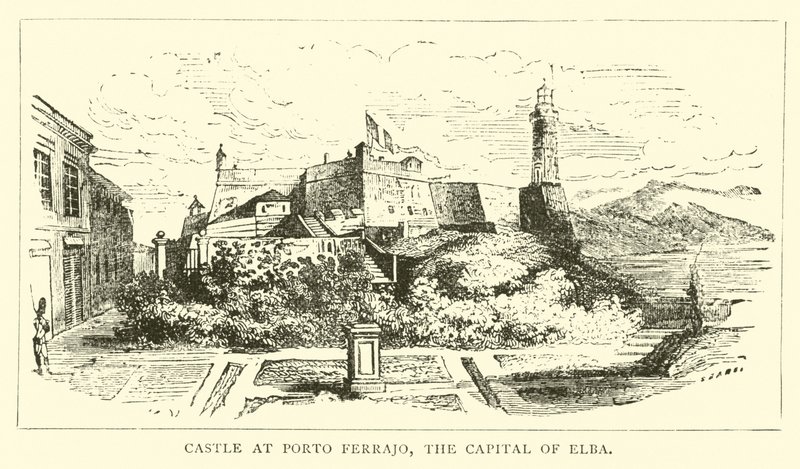 Kasteel in Porto Ferrajo, de hoofdstad van Elba door English School