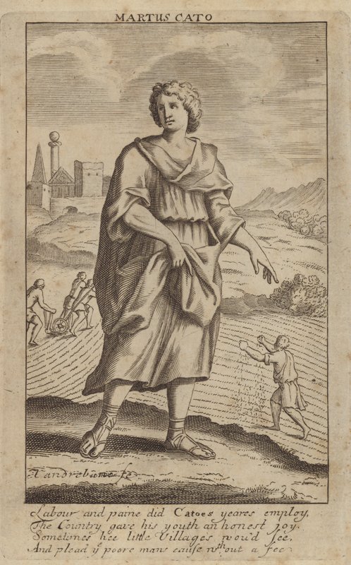 Cato de Oudere, Romeins senator en historicus (gravure) door English School