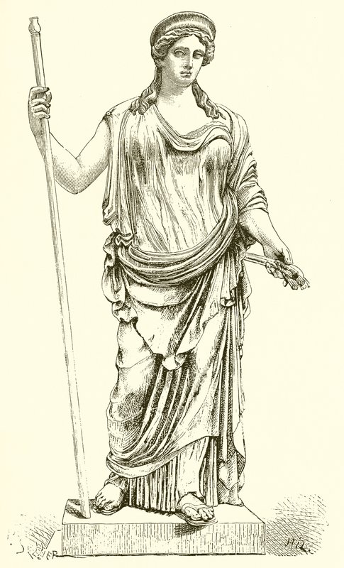 Ceres gevonden in Ostia in 1856 (Museum van het Vaticaan) door English School