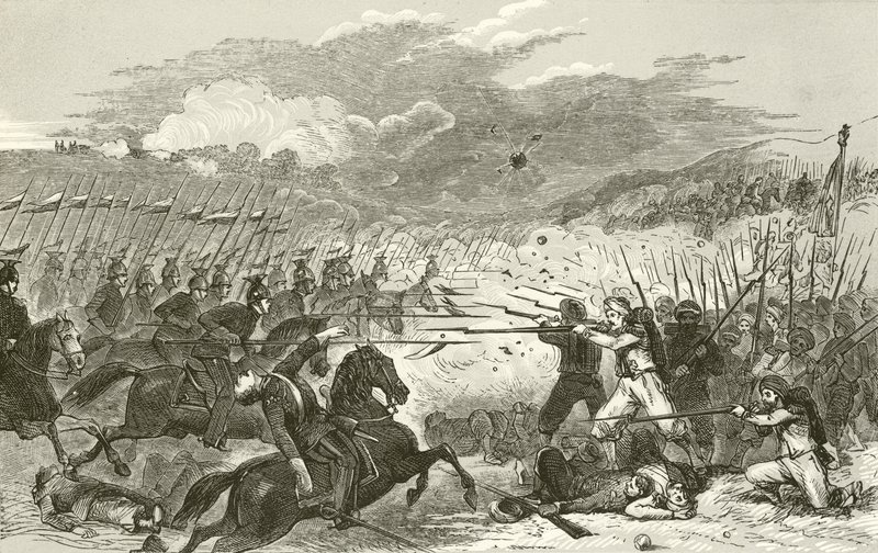 Aanval van Pruisische lansiers bij Weissenburg door English School