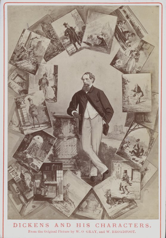 Charles Dickens en Zijn Personages, van het originele schilderij door W O Gray en W Broadfoot door English School