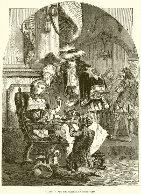 Karel II en de hertogin van Portsmouth door English School