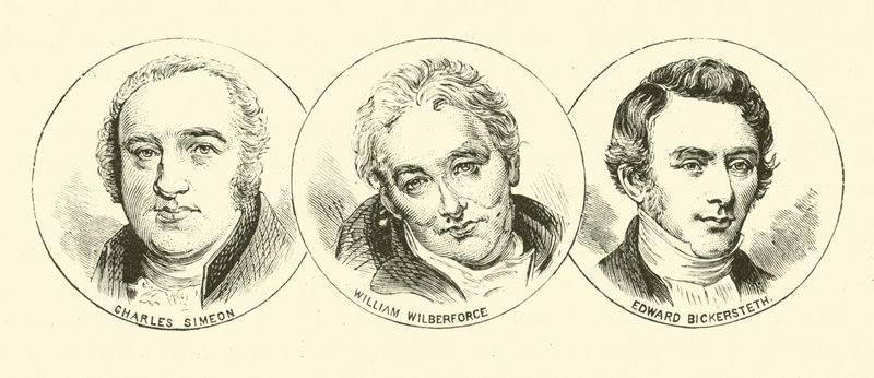 Charles Simeon; William Wilberforce; Edward Bickersteth door English School