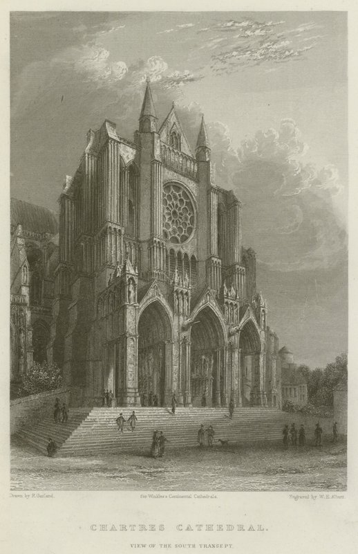 Kathedraal van Chartres, zicht op het zuidelijke transept door English School