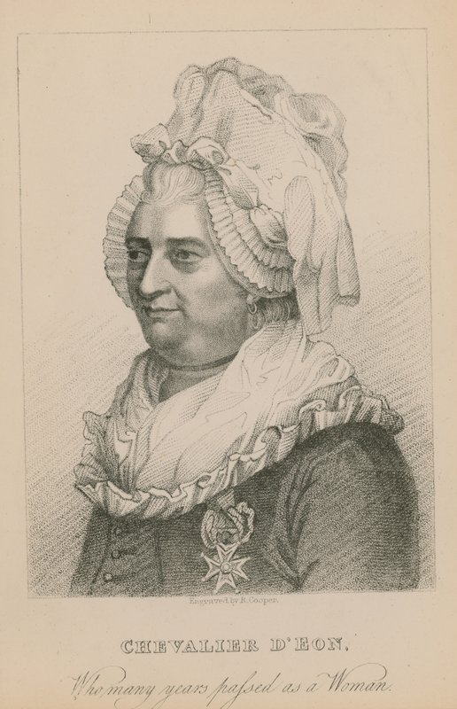 Chevalier DEon, die vele jaren als vrouw doorbracht door English School