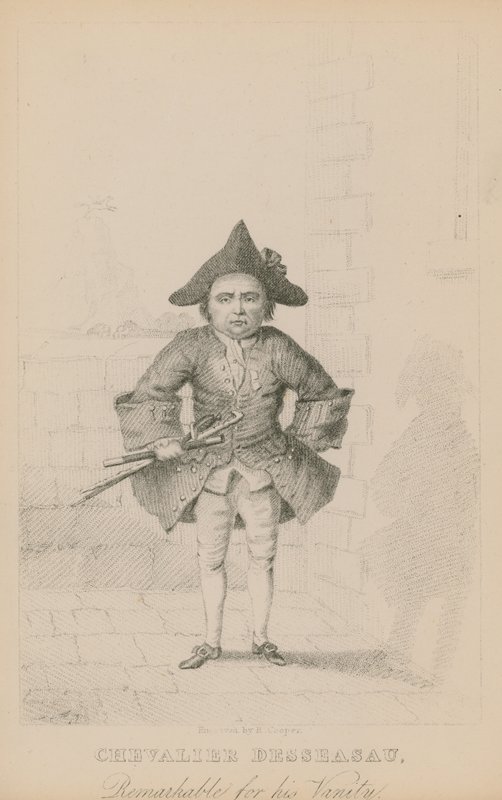 Chevalier Desseasau, opmerkelijk vanwege zijn ijdelheid door English School