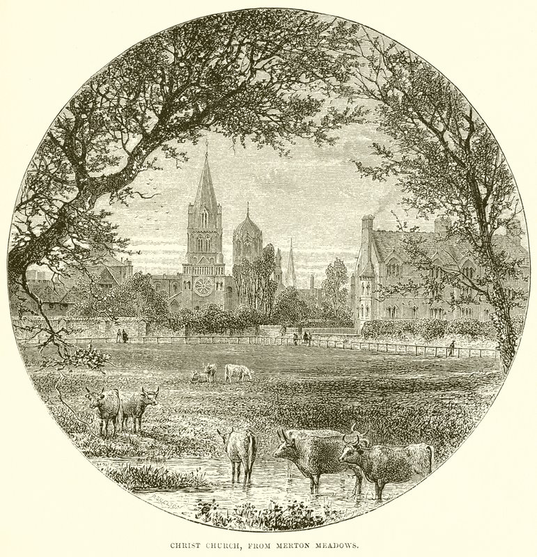 Christ Church, vanaf Merton Meadows door English School