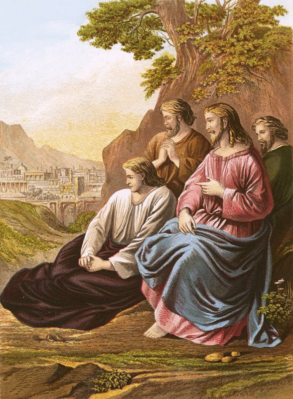 Christus voorspelt de vernietiging van Jeruzalem door English School