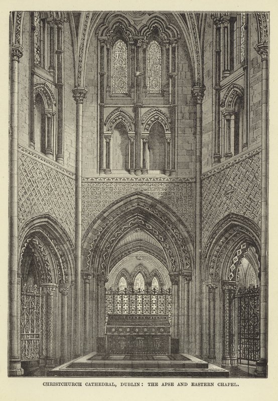 Christchurch-kathedraal, Dublin, de apsis en oostelijke kapel door English School