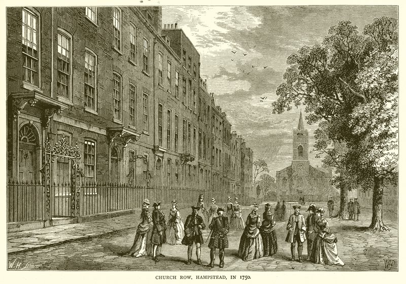 Church Row, Hampstead, in 1750 door English School