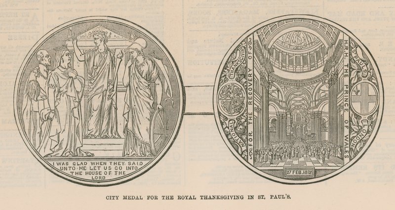 Stadsmedaille voor de Koninklijke Dankzegging in de St. Paul