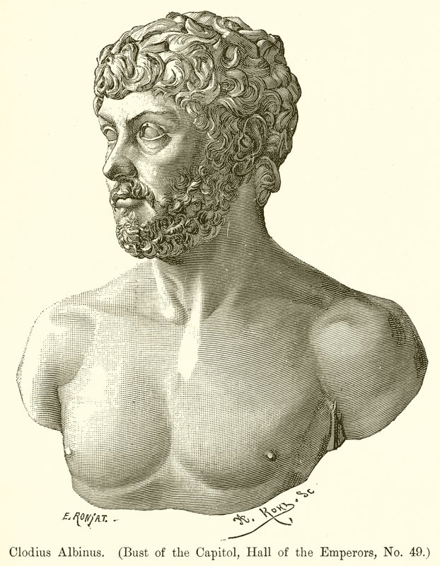 Clodius Albinus. (Buste van het Capitool, Hal van de Keizers, nr. 49) door English School