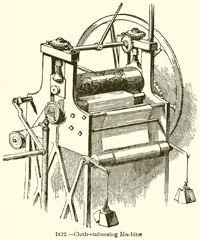 Stof-embossing machine door English School