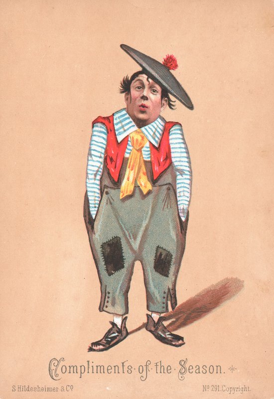 Clown, kerstkaart door English School