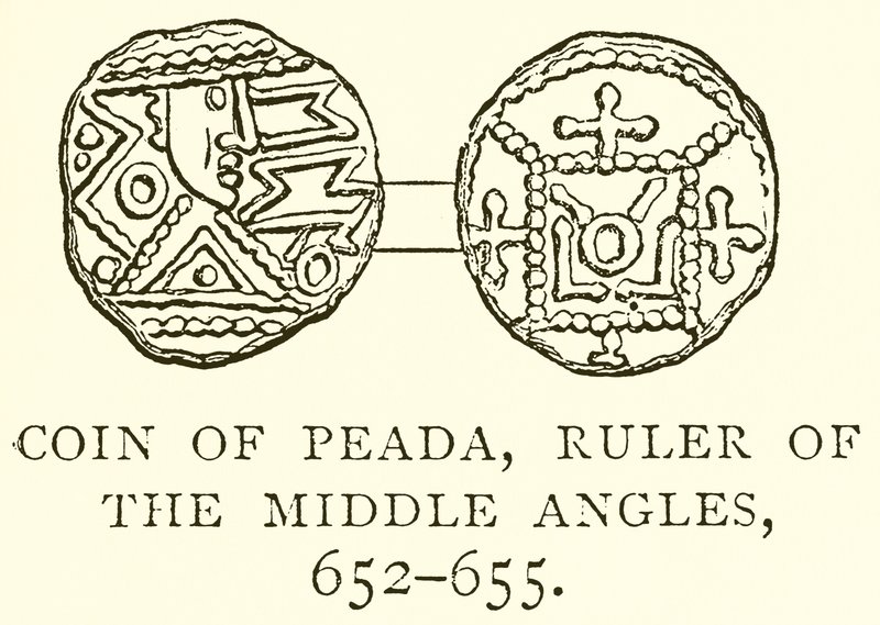 Munt van Peada, Heerser van de Midden-Angelen, 652-655 door English School
