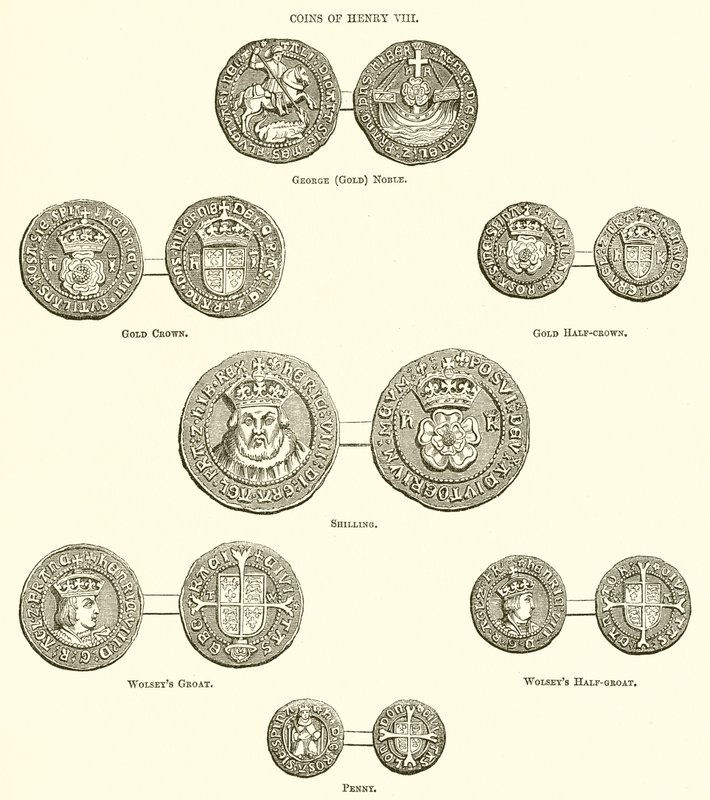 Munten van Hendrik VIII door English School
