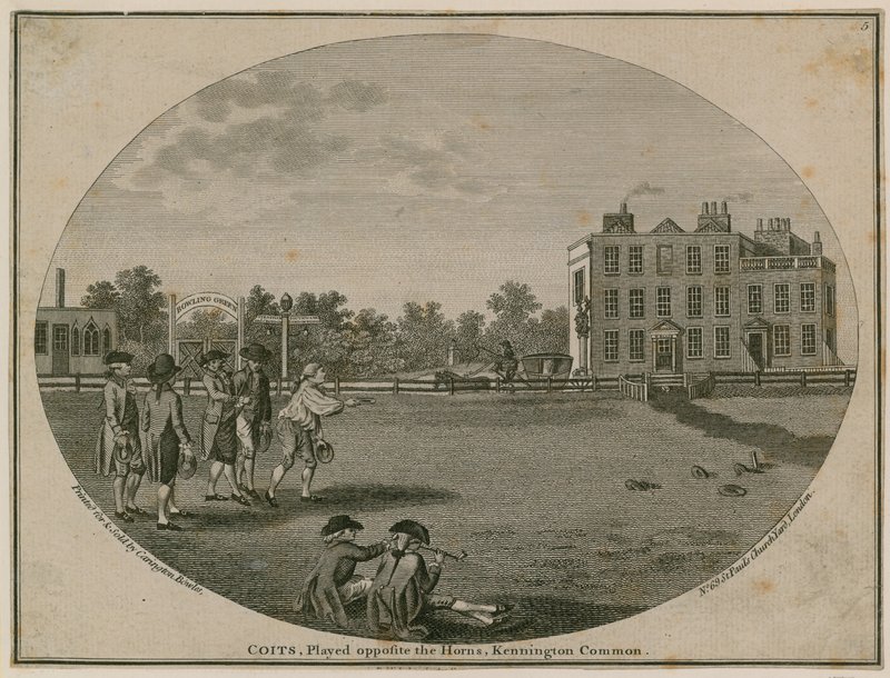 Coits gespeeld tegenover de Horns, Kennington Common door English School