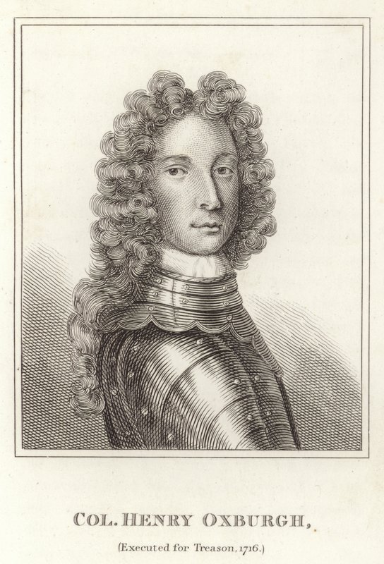 Kolonel Henry Oxburgh, Geëxecuteerd voor Verraad, 1716 door English School