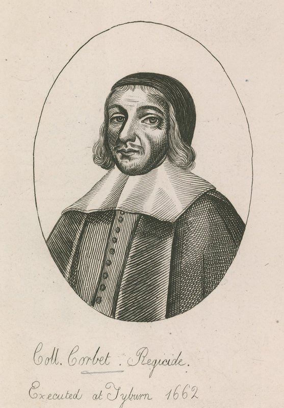 Coll Corbet, regicide, geëxecuteerd in Tyburn, 1662 door English School