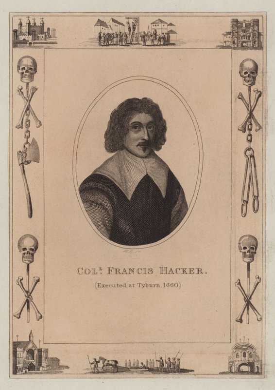 Kolonel Francis Hacker, geëxecuteerd op Tyburn, 1660 door English School