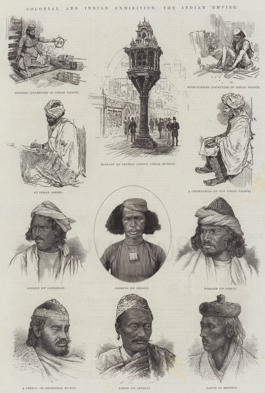 Koloniale en Indiase Tentoonstelling, het Indiase Rijk (gravure) door English School