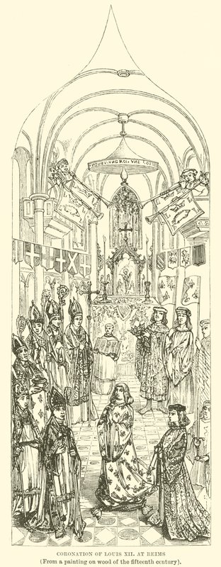 Kroning van Lodewijk XII in Reims door English School
