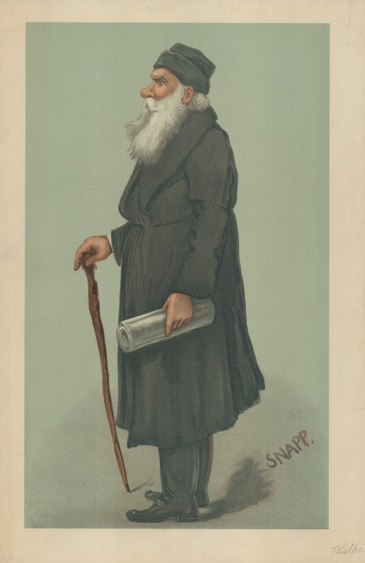 Graaf Lyof Nikolaivitch Tolstoi, 24 oktober 1901, Vanity Fair cartoon door English School