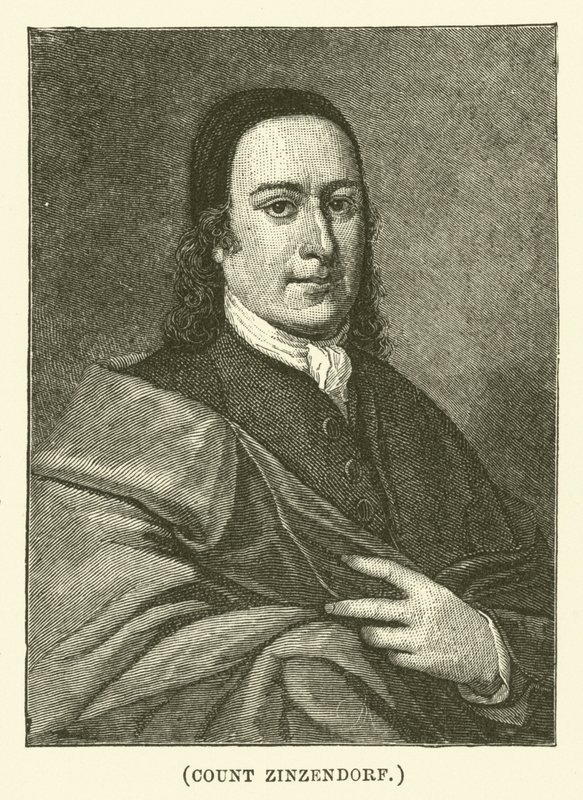 Graaf Zinzendorf (gravure) door English School