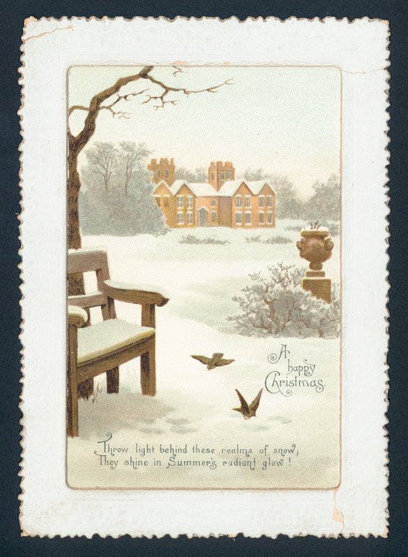 Landhuis in de sneeuw door English School